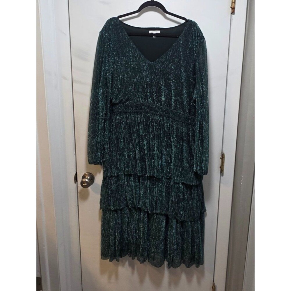Worn Once Maurices Size 3x Green Dress